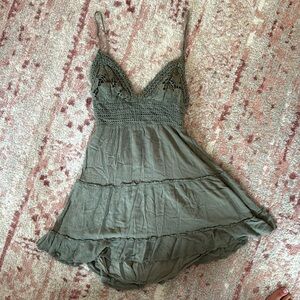 Elegant Green Lace Dress